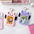 thumbnail image 4 of Photocard Holder Key Chain Design Easy To Carry Korean Style Little Devil Plush Card Protective Cover Stationery Accessories, 4 of 5