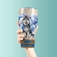 thumbnail image 3 of Siberian Husky Proud Dad Happy Father's Day 30oz Stainless Steel Tumbler Insulated Cup with Lid Husky Dog Lover Gifts - 02008, 3 of 5
