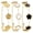 Gold/White/Black, variant on 18K Gold Plated Clover Bracelet Dupes Gold/White/Black Bracelet Set for Women Flower Leaf Lucky Clover Bracelets Trendy Jewelry Birthday Gifts for Women/Mon/Friends