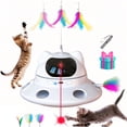 thumbnail image 1 of Juguete láser interactivo para gatos QUEOPFU 3 en 1 con 5 patrones láser, 1 of 9