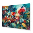 thumbnail image 2 of Designart "Garden Symphony Red Vibrant I" Floral Metal Wall Art, 2 of 5