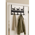 thumbnail image 3 of Mango Steam Metal over the Door Hanger Organizer for Towels, Hats, & More (Cat, Black), 3 of 6
