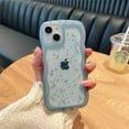 thumbnail image 5 of for iPhone 14 Plus Case, Cute Curly Wave Frame Shape Design Soft TPU Bling Glitter Star Shiny Phone Case with iPhone 14 Plus, Shockproof Protective Cover Case for Women Girls, Blue-1, 5 of 12