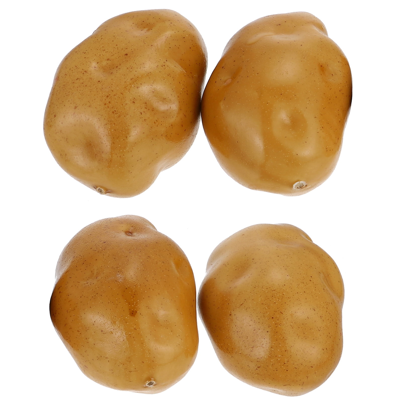 NUOLUX 4Pcs Adorable Desktop Decorative Decors Potato Fake Potato Showcase Potatoes Models Accessory