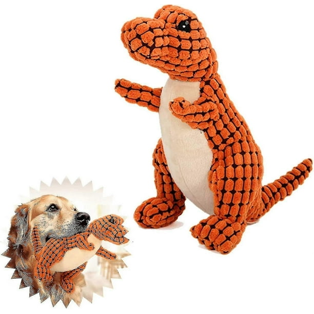 Dinosaurio robusto e indestructible, juguetes chirriantes para perros con mordedores agresivos, peluche irrompible.