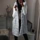 thumbnail image 4 of Chaquetas para mujer Faux-FurGilet chaleco sin mangas cuerpo Color sólido con capucha chaqueta larga abrigo prendas de vestir exteriores Odeerbi  ODB-3, 4 of 7