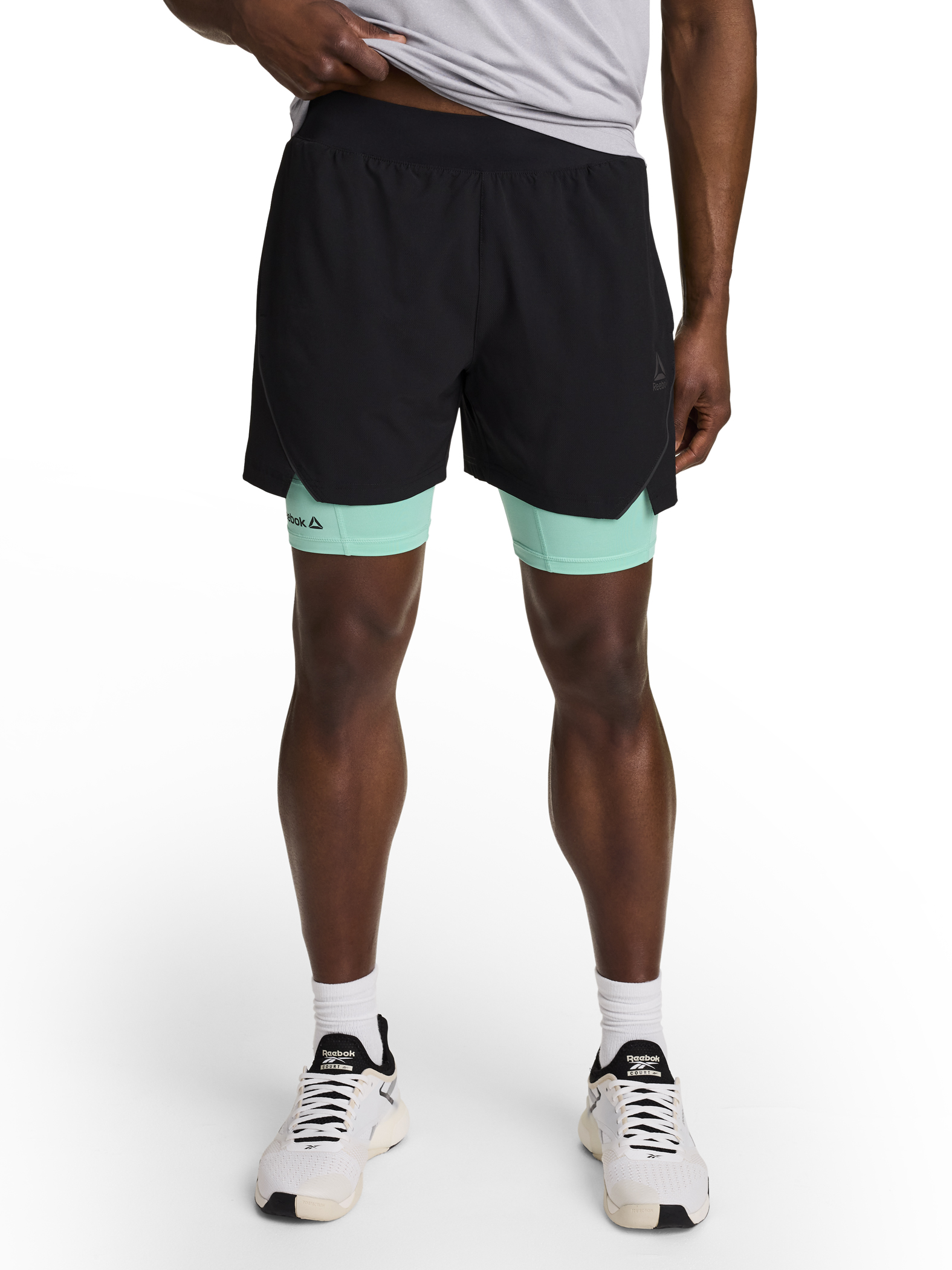 Reebok Men's and Big Men's Strength 2-IN-1 Woven Short 6" Inseam, Sizes S-3XL