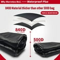 thumbnail image 6 of 15 Cubic ft Car Top Cargo Carrier Bag with Reflective Strip, 840D PVC Soft Roof Top Cargo Bag 100% Waterproof Fit for All Vehicle with/without Rack, Black, 6 of 8