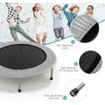 thumbnail image 5 of XiHuaZhaoChen Foldable Rebounder Trampoline for Adults, Stable & Quiet Small Exercise Trampoline with Safety Pad, Indoor Outdoor Mini Fitness Trampoline for Adults,38" x 38" x 7.5",Grey, 5 of 9
