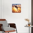 thumbnail image 2 of Square Wall Clock,Dolphin Jumping Out Of The Water At Sunset (3),Silent Non-Ticking Wall Clock Decor for Home Office Kitchen Living Room Bedroom(14inch), 2 of 4