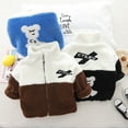 thumbnail image 4 of Esaierr Toddler Baby Winter Fleece Jacket for Boys Kids Plush Warm Cotton Coats Padded Plush Velvet Outerwear for 1-5 Years, 4 of 8