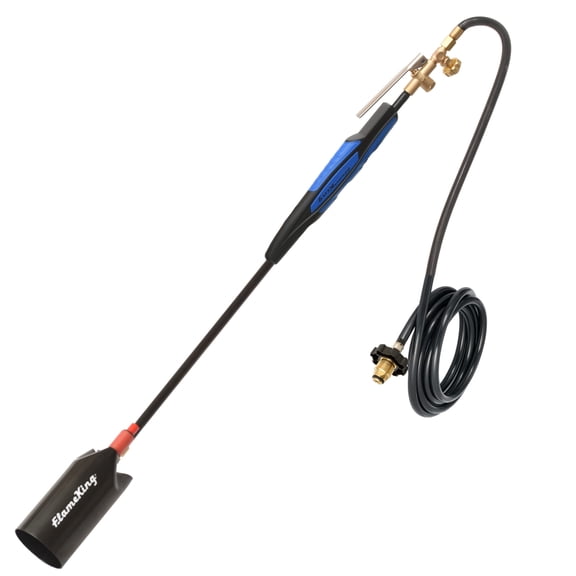 Flame King Propane Torch Kit, 500000 BTU Heavy-Duty Weed Burner with Push Button Piezo Ignitor, Adjustable Flame