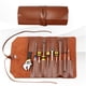 thumbnail image 1 of Organizador de herramientas, estuche enrollable para destornilladores, estuche de material cuero duradero para herramientas, estuche para herramientas de carpi marrón Yinane Bolsa de bolsas de rollo, 1 of 7