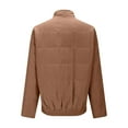 thumbnail image 6 of Guieoi Jackets for Women Clearance under $10.00 Women's Fall/winter Long Sleeve Solid Color Standing Collar Jacket Jacket Long Sleeve Jacket Brown Black*Friday/Cyber*Monday Clearance, 6 of 8