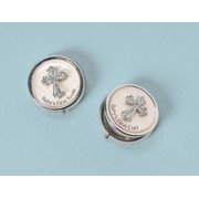 Angle View: Keepsake Set-Round Box W/Cross-Baby S First Tooth & First Curl (Set Of 2)