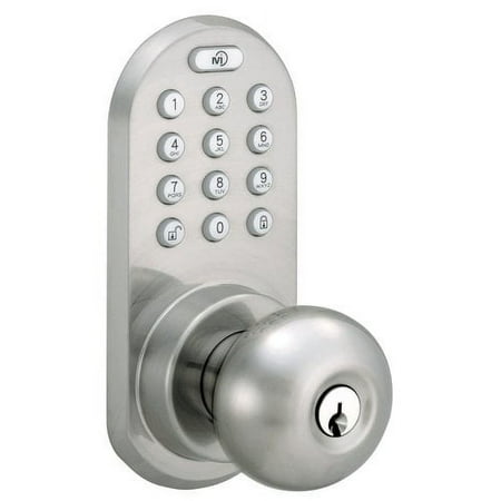 MiLocks QKK-01SN 3-in-1 Remote Control & Touchpad Doorknob (Satin Nickel)