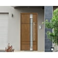 thumbnail image 3 of Vdom Deux 1713 36" x 80" Prehung Frosted Glass Front Exterior Steel Door, Natural Oak, 3 of 3