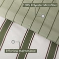thumbnail image 4 of Mainstays Full/Queen Comforter Set, 3-Piece, All-Season, Green Stripe, 4 of 11