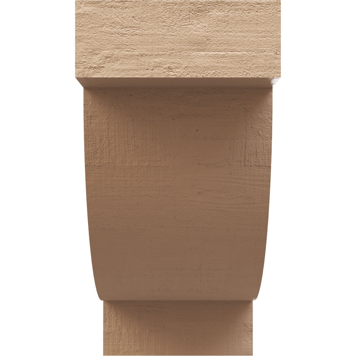 4"W x 8"D x 8"H Classic Alpine Rough Cedar Woodgrain TimberThane Corbel, Primed Tan
