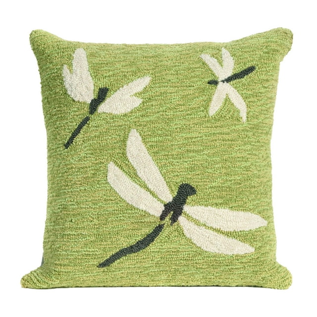 Liora Manne Oreiller d'Accent Intérieur Extérieur Fantaisie, Libellule, 18 x 18 Pouces