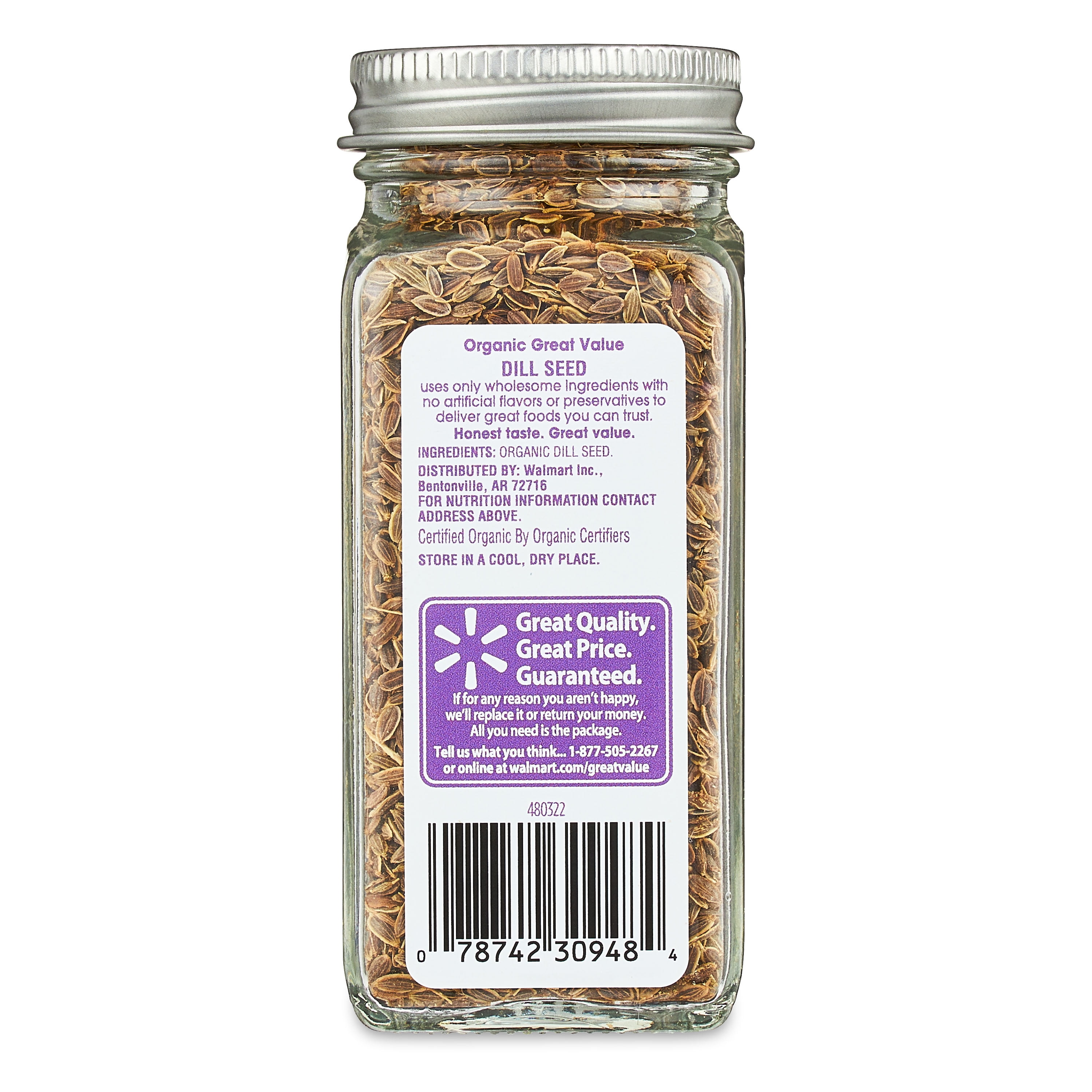 Great Value Organic Dill Seed, 1.7 oz