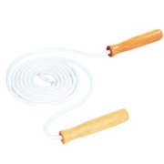 Cotton Jump Rope, Wood Handle, 7'