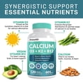 thumbnail image 2 of Suplemento de calcio PrimeMD 600 mg con vitamina D3 K2 5000 UI, 2 of 9