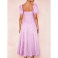 thumbnail image 6 of New Pollen Florets Floral Print Maxi Dress With Puff Sleeves, Square Neck And Tie Front, 6 of 8