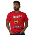 thumbnail image 5 of PACMAN Avoid Responsibility Lazy Men's Graphic T Shirt Tees Brisco Brands M, 5 of 6