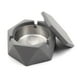 thumbnail image 2 of Cenicero de hormigón con tapa Cenicero geométrico para exterior con cuenco interior de acero inoxidable estilo nórdico, 2 of 5