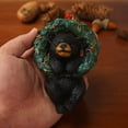 thumbnail image 5 of Pequeño animal decorativo de Navidad colgante para árbol de Navidad, hogar, oficina, dormitorio con cuerda (oso negro) brillar Electrónica, 5 of 5