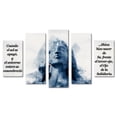 thumbnail image 1 of Juego de Cuadros Decorativos, Shiva en Acuarela y Tercer Ojo, 5 Piezas, Ideal para Sala y Estudio, 150x80cm, 1 of 5