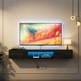 thumbnail image 2 of Floating TV Stand Wall Mounted with 16 Color LEDs,63" Modern TV Stand,Floating TV Cabinet Entertainment Center for 55 60 65 Inch TV,Black, 2 of 10