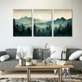 thumbnail image 2 of FCCUYE d Mountain Wall Art Set of 3 Sage Green Forest Canvas Prints Nature Landscape Watercolor Pictures Wall Decor Modern Painting for Living Room Bedroom Office 12x16in, 2 of 7