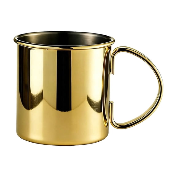 USUERY Metallic Copper Plated Stainless Steel Mug 500ml Smooth Rustic Finish Coffee Tea Cup For Home Kitchen