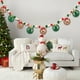 thumbnail image 5 of Guirnalda colgante de pared de Nochebuena con pompones rojos y verdes, bandera para chimenea, decoración para interiores y exteriores, decoración para fiestas, 5 of 6