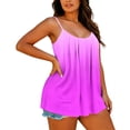 thumbnail image 2 of SwiftWear Women's Plus Size Camisole Spaghetti Strap Tank Top Pleated Loose Scoop Neck Gradient Summer Tunic Top for Casual Daily Wear, 2 of 6