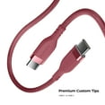 thumbnail image 3 of Liquipel Powertek Premium Braided USB-C to USB-C Cable - Pink, 3 of 5