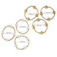 thumbnail image 6 of 3Pcs Women Bracelet Adjustable Opening Design Imitation Pearl Stacking Bracelet Anti-Fading Alloy Versatile Jewelry Gift, 6 of 8