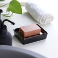 thumbnail image 3 of Caja de jabón, accesorio de baño, jabonera, placa de golpe para puerta, plato para escurrir jabón, bandeja de accesorios, soporte de Metal, toallas de baño negras, jabón, 3 of 5