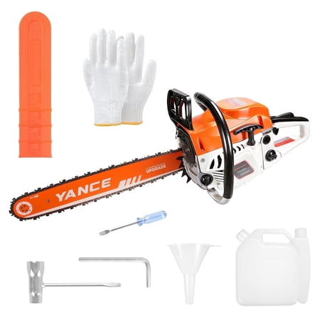 Gasoline Chain Saw 60CC 20-inch Saw Chain, Cutting Tool, EfficientWood Cutting, Logging And Ranch, Farm Durable Design, Silent Design Safe To Use,Shockproof Handle