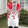 thumbnail image 5 of TQWQT Womens Plus Size Long Shirts for Leggings with Pockets Short Sleeve Tunic Tops Ethnic Floral Print Long Tops V-Neck Oversized T Shirts Summer Tops, 5 of 5