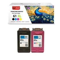 2 Pack High-Yield Black & Tri-Color Ink Cartridges For HP 61XL Compatible With HP DeskJet 1000 1010 1050 1051 1055 1056 1510 1512 2050 2510 2512 2514 2540 2541 2542 2543 2544 2547 2548 2549 3000 3050