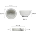 thumbnail image 7 of TrueCraftware- 4" Marble Mortar and Pestle Set- Spice Grinder Herb Crusher Easily Grind Grains herb Spices Grinder for Spices Seasonings Salsa Pastes Pestos and Guacamole, 7 of 7