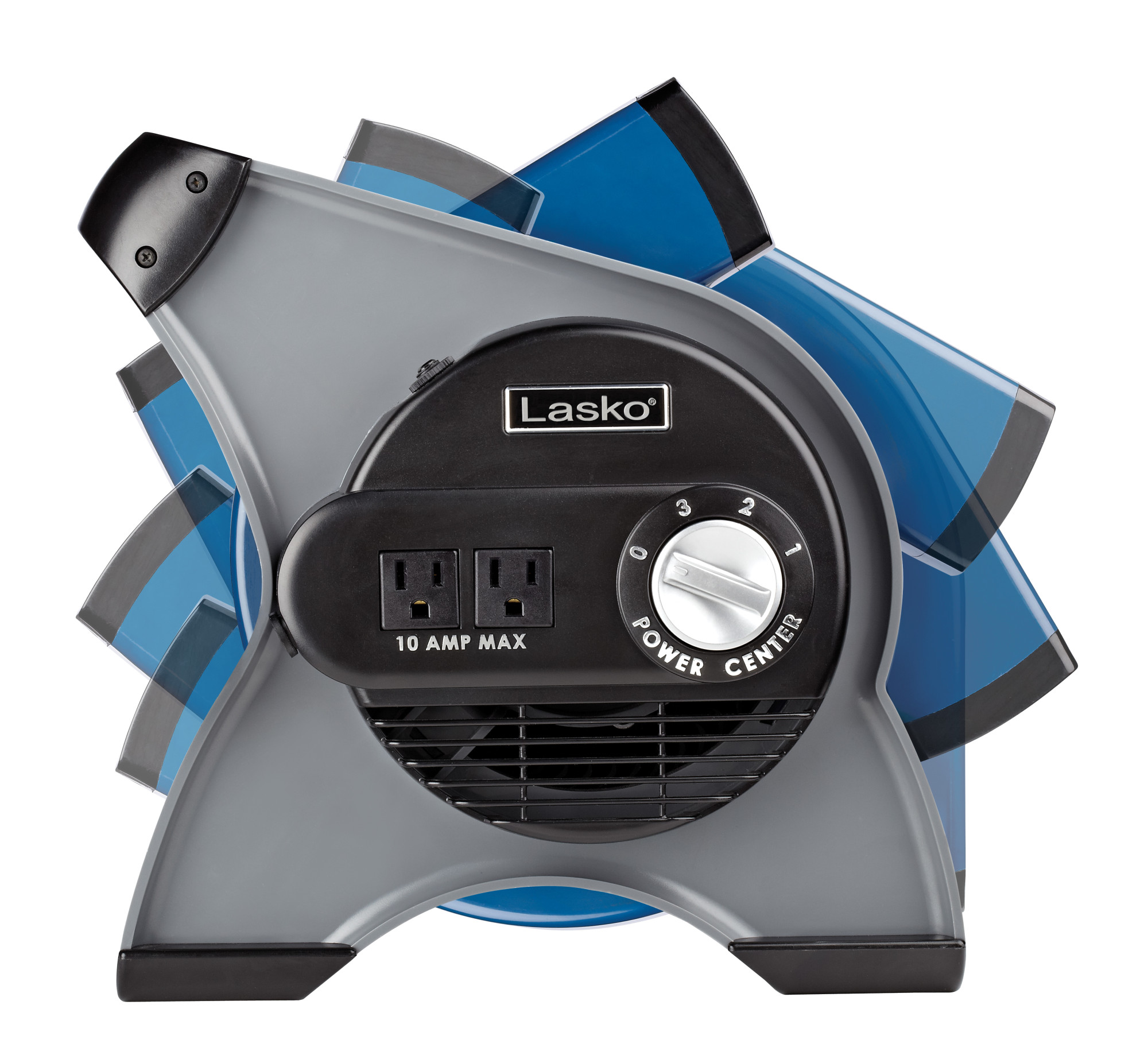 Lasko 11" 3-Speed Multi-Purpose Pivoting Utility Blower Fan with Outlets, Blue, U12100, New - image 3 of 3