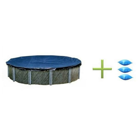 Swimline 24' Round Above Ground Swimming Pool Cover   3) Closing Air Pillows