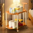 thumbnail image 5 of HOZVOMI Rolling Side Table with Wheels, 2-Tier Mobile End Table for Small Spaces, Portable Storage Rack for Living Room, Bedroom, Foyer, or Bathroom, 5 of 6