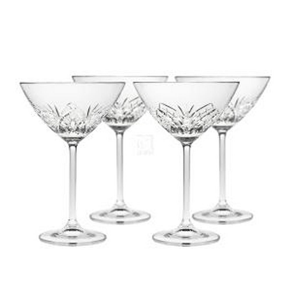 Dublin Reserve NonLeaded Crystal Martini Glasses, Set of 4 Walmart