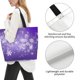 thumbnail image 3 of Easygdp Snowfall Sky White Purple Bolsas Tote para Mujer, Bolsos de Hombro para Viaje, Bolsos de Mano de Gran Capacidad para Compras y Trabajo, 3 of 8