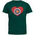 thumbnail image 1 of T-Shirt Adulte Vert Foncé Cible Cupidon, 1 of 1